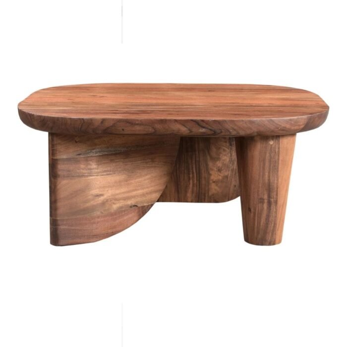 Modern Solid Wood Contemporary Style Coffee Table In Natural - Image 3