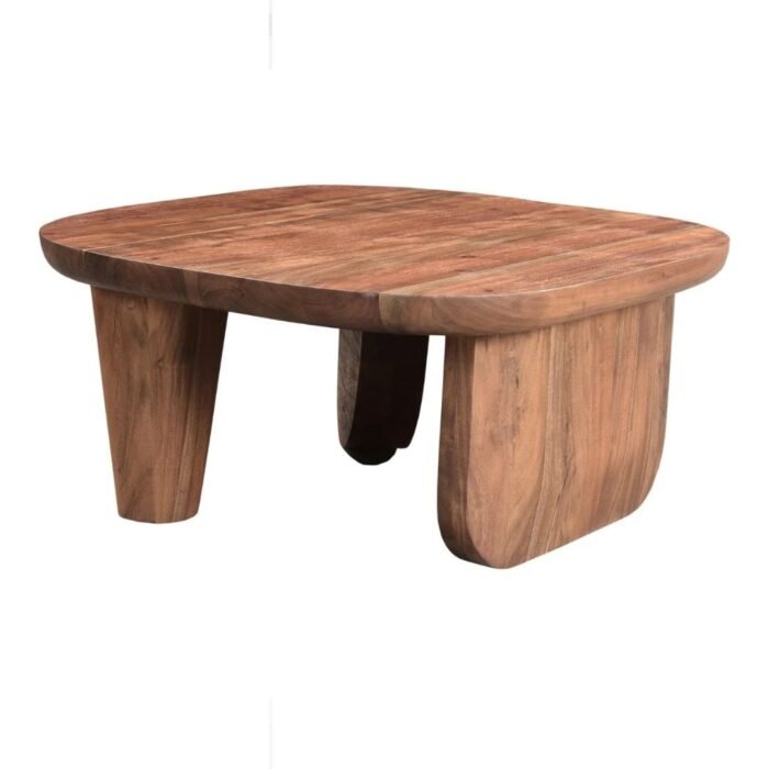 Modern Solid Wood Contemporary Style Coffee Table In Natural - Image 4