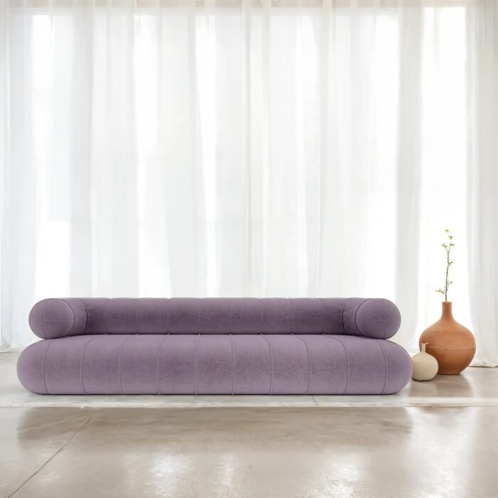 Hudson Sleek Velvet Upholstery Sofa - Image 1