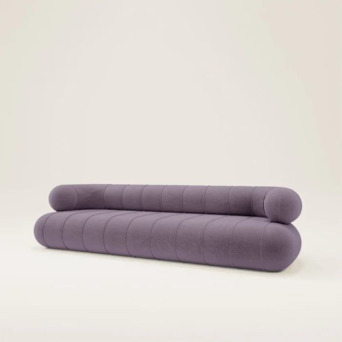 Hudson Sleek Velvet Upholstery Sofa - Image 3