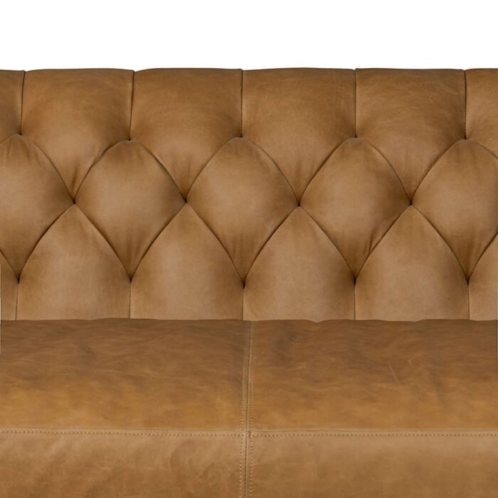 Viola Luxury Chesterfield Leather 4- Seater Sofa - Image 6