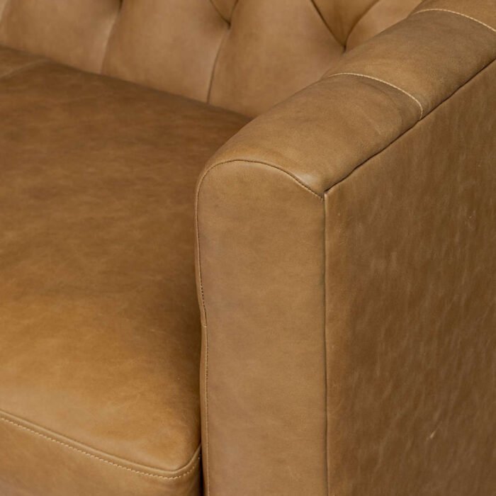 Viola Luxury Chesterfield Leather 4- Seater Sofa - Image 7
