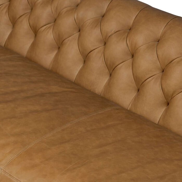 Viola Luxury Chesterfield Leather 4- Seater Sofa - Image 8