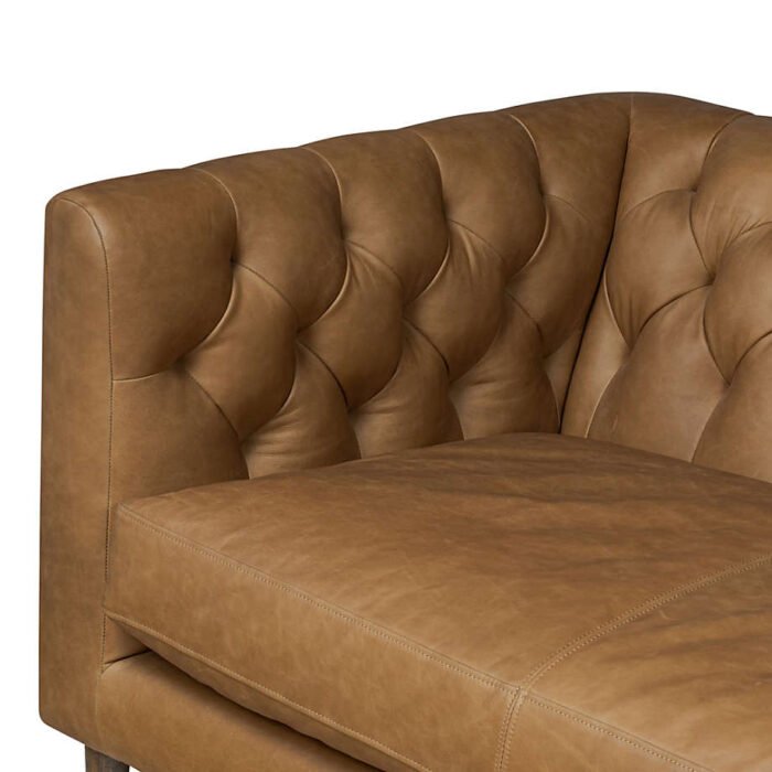 Viola Luxury Chesterfield Leather 4- Seater Sofa - Image 9