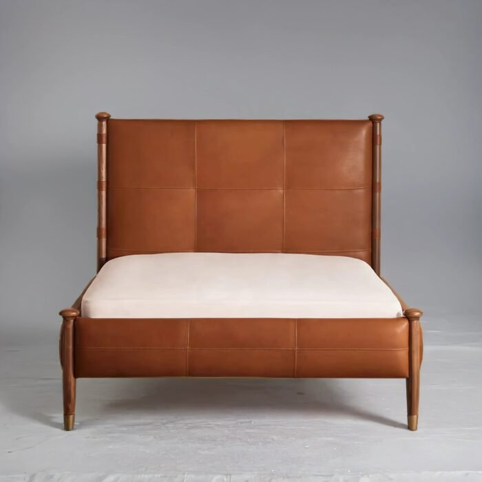 Puebla Leather Upholstered Bed - All Sizes - Image 3