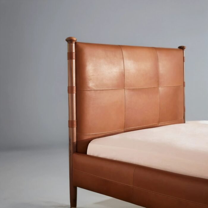 Puebla Leather Upholstered Bed - All Sizes - Image 4