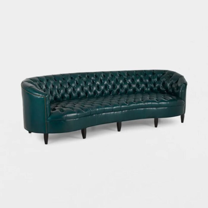 Violet Tufted 4- Seater Leather Sofa - Image 2