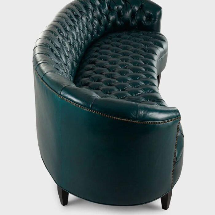 Violet Tufted 4- Seater Leather Sofa - Image 5