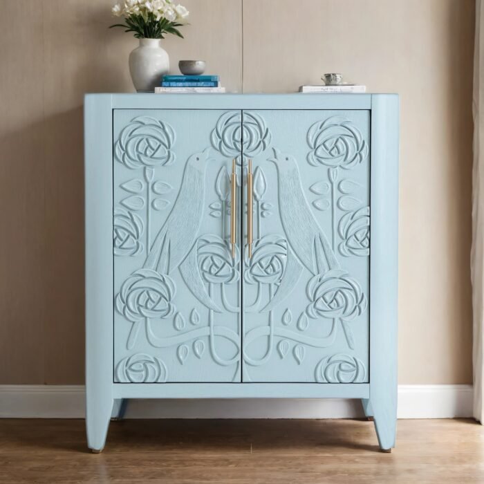 Dove Solid Oak Storage Cabinet - Image 1