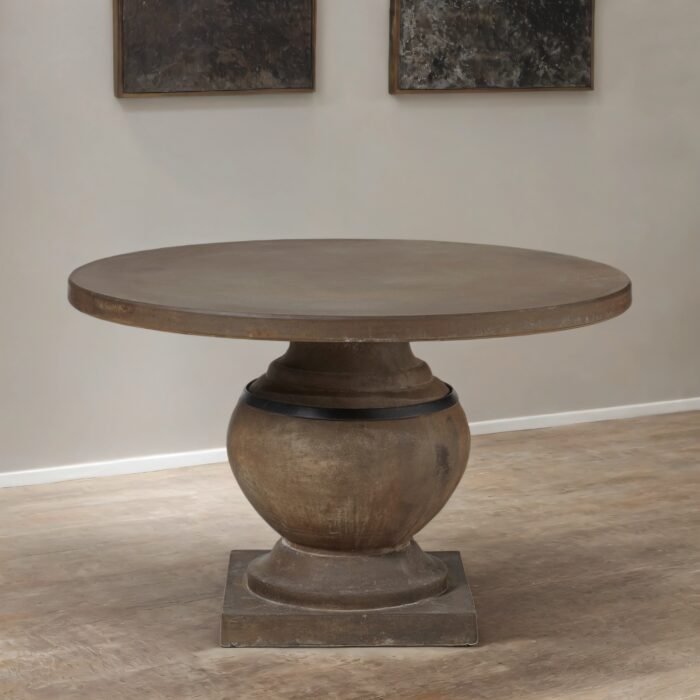 Marcus Solid Wood 4 Seater Round Dining Table - Image 1