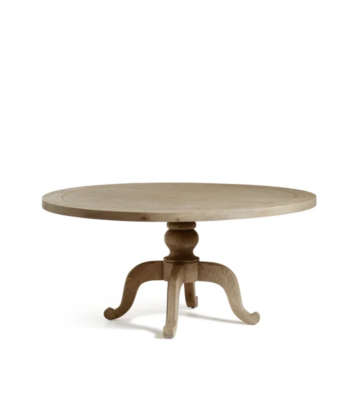 Adele Solid Wood 6 Seater Round Dining Table - Image 3