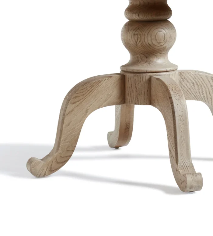 Adele Solid Wood 6 Seater Round Dining Table - Image 4
