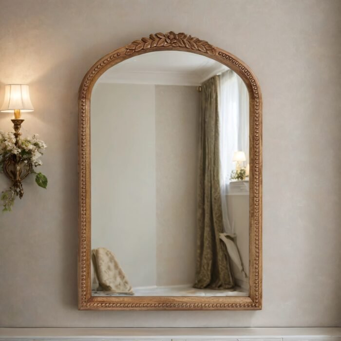 Amaya Hand Carved Vanity Mirror - Image 1