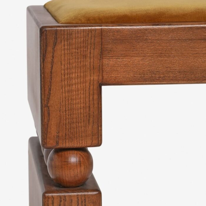 Marcel Velvet Cushioned Vintage Bench - Image 5