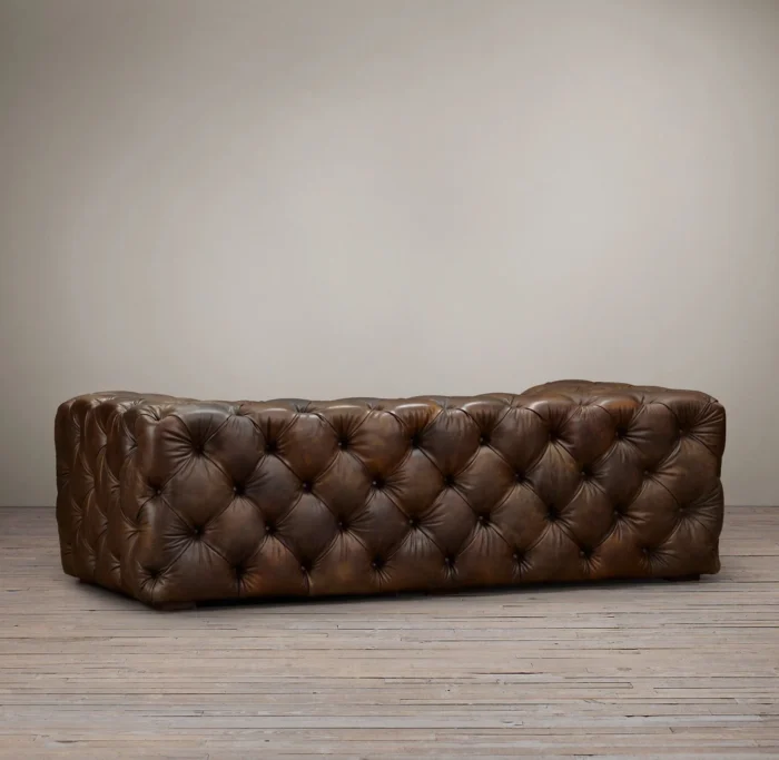 Lidah Chesterfield 3- Seater Leather Sofa - Image 4